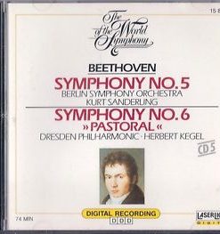 Ludwig van Beethoven, The Berlin Symphony Orchestra, Kurt Sanderling, Dresdner Philharmonie, Herbert Kegel - The World of Symphony - Beethoven Symphony No.5 and Symphony No.6 (Pastoral) (CD, Album, Comp) (Near Mint (NM or M-))