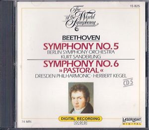 Ludwig van Beethoven, The Berlin Symphony Orchestra, Kurt Sanderling, Dresdner Philharmonie, Herbert Kegel - The World of Symphony - Beethoven Symphony No.5 and Symphony No.6 (Pastoral) (CD, Album, Comp) (Near Mint (NM or M-))