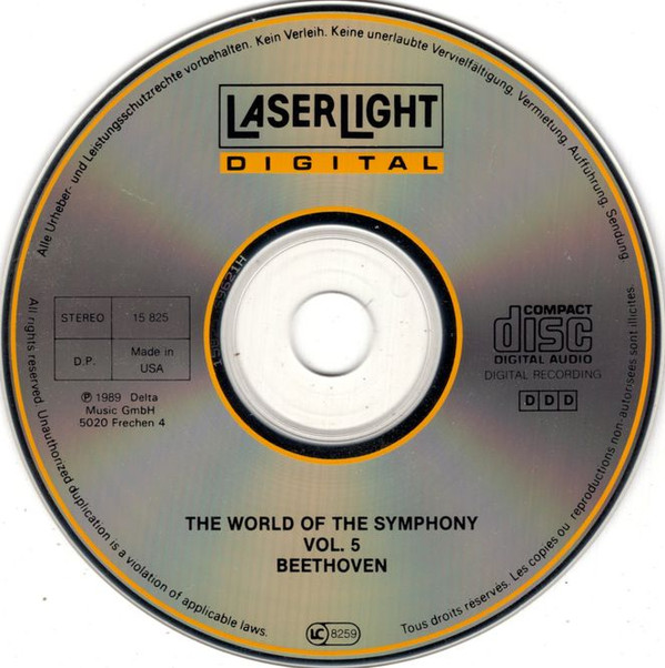 Ludwig van Beethoven, The Berlin Symphony Orchestra, Kurt Sanderling, Dresdner Philharmonie, Herbert Kegel - The World of Symphony - Beethoven Symphony No.5 and Symphony No.6 (Pastoral) (CD, Album, Comp) (Near Mint (NM or M-)) - Image 3