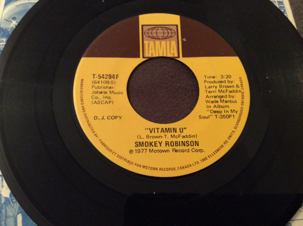 Smokey Robinson - Vitamin U (7", Single, Promo) (Very Good Plus (VG+))