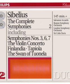Sibelius* - Salvatore Accardo, Boston Symphony Orchestra, London Symphony Orchestra, Sir Colin Davis - The Complete Symphonies 2 - Symphonies Nos. 3, 6, 7 • The Violin Concerto • Finlandia • Tapiola • The Swan Of Tuonela (2xCD, Comp, RE, RM) (Near Mint (NM or M-))