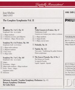 Alternative view of Sibelius* - Salvatore Accardo, Boston Symphony Orchestra, London Symphony Orchestra, Sir Colin Davis - The Complete Symphonies 2 - Symphonies Nos. 3, 6, 7 • The Violin Concerto • Finlandia • Tapiola • The Swan Of Tuonela (2xCD, Comp, RE, RM) (Near Mint (NM or M-))