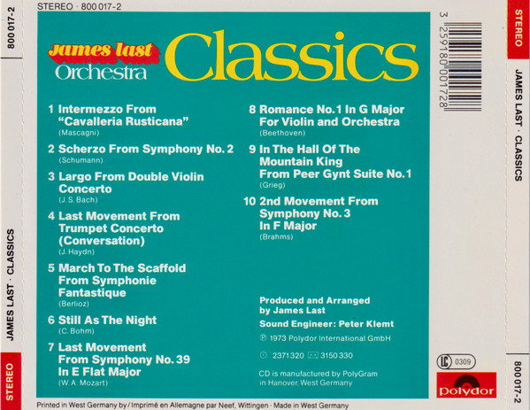 James Last Orchestra* - Classics (CD, Album, RE, Red) (Near Mint (NM or M-)) - Image 2