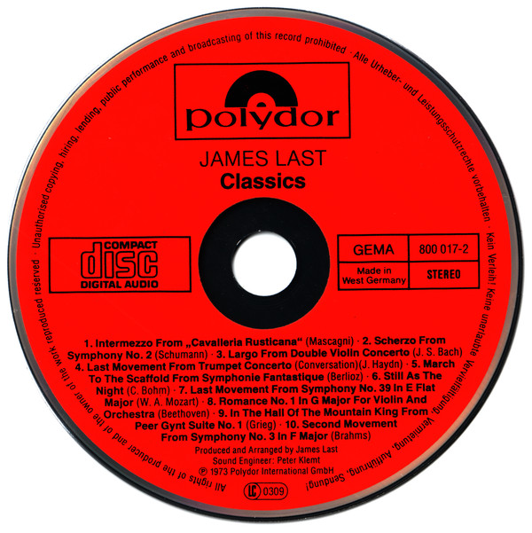 James Last Orchestra* - Classics (CD, Album, RE, Red) (Near Mint (NM or M-)) - Image 3
