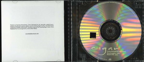 Marat Bisengaliev, Benjamin Frith, Elgar* - Re-Discovered Works For Violin (CD, Album) (Near Mint (NM or M-)) - Image 3