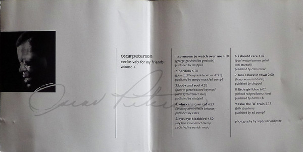 Oscar Peterson - Exclusively For My Friends Volume 4 (CD) (Near Mint (NM or M-)) - Image 4