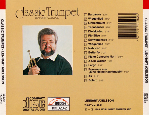 Lennart Axelsson - Classic Trumpet (CD) (Near Mint (NM or M-)) - Image 2