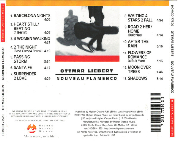 Ottmar Liebert - Nouveau Flamenco (CD, Album, RE) (Near Mint (NM or M-)) - Image 2