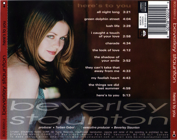 Beverley Staunton - Here's To You (CD, Album) (Near Mint (NM or M-)) - Image 2