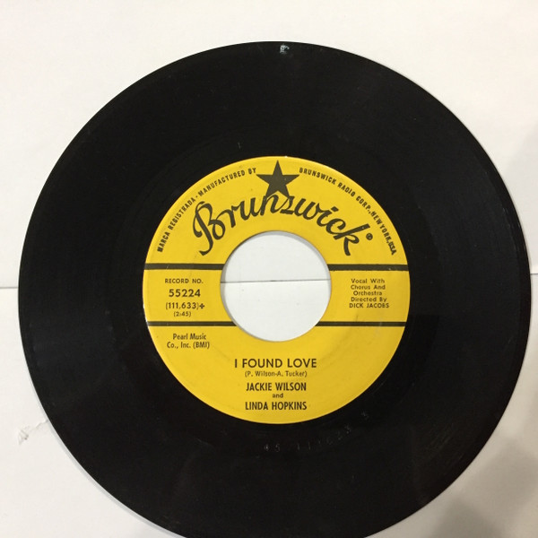 Jackie Wilson And Linda Hopkins - There's Nothing Like Love / I Found Love (7", Single) (Very Good (VG)) - Image 2