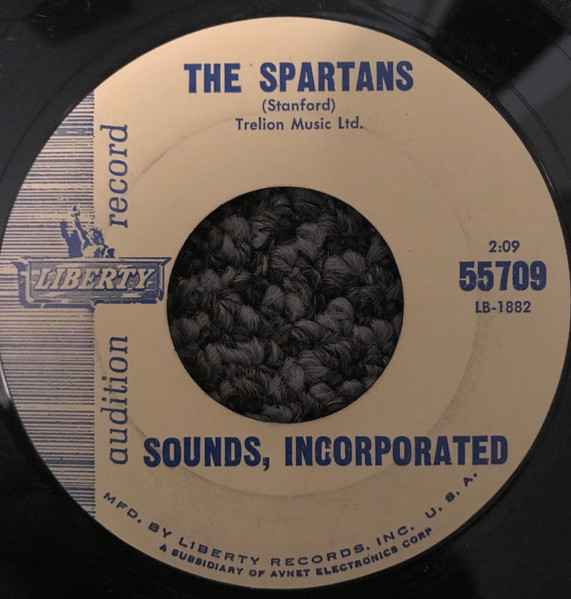 Sounds Incorporated - The Spartans (7", Single, Promo) (Near Mint (NM or M-))