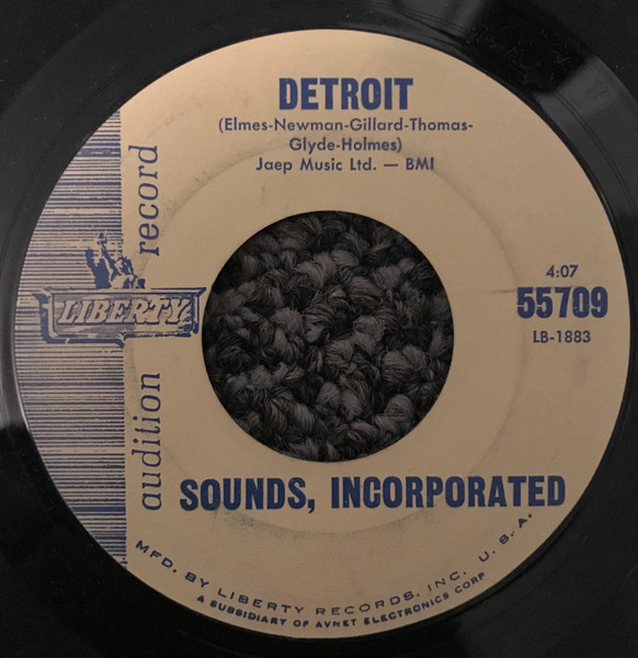 Sounds Incorporated - The Spartans (7", Single, Promo) (Near Mint (NM or M-)) - Image 2