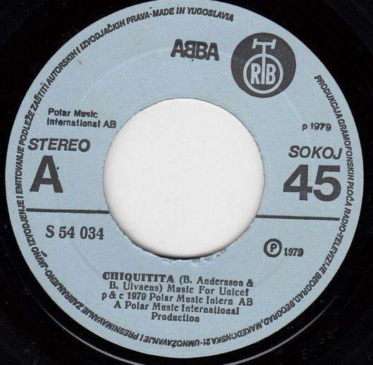 ABBA - Chiquitita c/w Lovelight (7", Single, RP, 5th) (Very Good Plus (VG+)) - Image 3