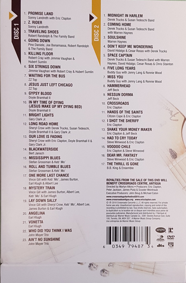 Eric Clapton - Crossroads (Eric Clapton Guitar Festival 2010) (2xDVD-V, DTS) (Mint (M)) - Image 2