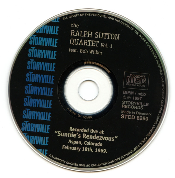 Ralph Sutton Quartet* Featuring Bob Wilber - Live at Sunnie's Rendezvous Vol. 1 (CD, Album) (Near Mint (NM or M-)) - Image 3