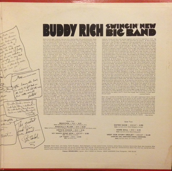 Buddy Rich - Swingin' New Big Band (LP, Album) (Very Good Plus (VG+)) - Image 3