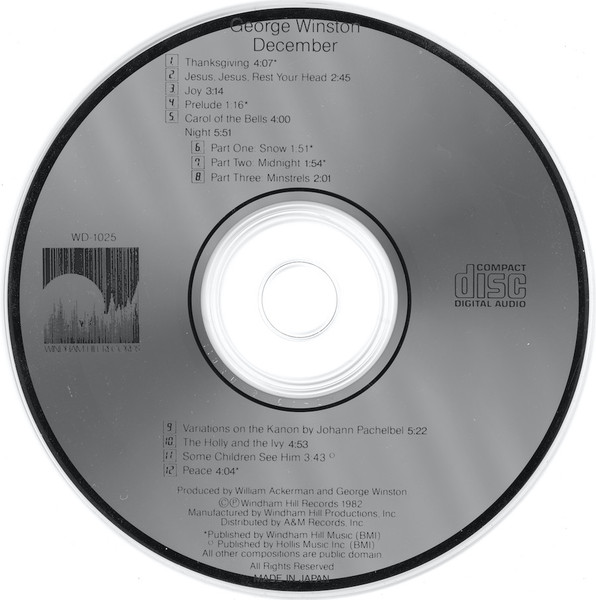 George Winston - December (CD, Album, RE) (Near Mint (NM or M-)) - Image 3