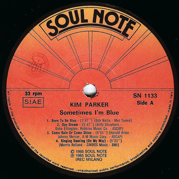 Kim Parker - Sometimes I'm Blue (LP, Album) (Near Mint (NM or M-)) - Image 3