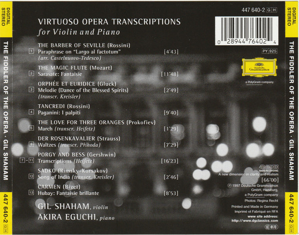 Gil Shaham - The Fiddler Of The Opera (CD, Album) (Near Mint (NM or M-)) - Image 3