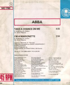 Alternative view of ABBA - Take A Chance On Me (7", Single) (Very Good Plus (VG+))