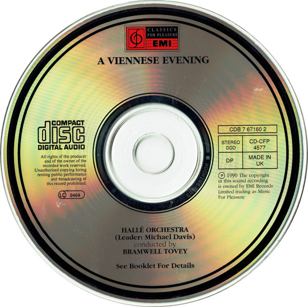 Hallé Orchestra, Bramwell Tovey - A Viennese Evening (Strauss Waltzes • Polkas • Overtures) (CD, Album) (Near Mint (NM or M-)) - Image 3