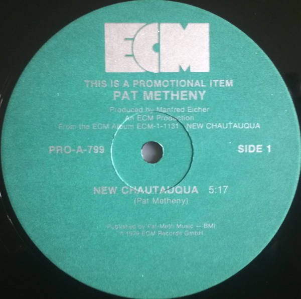 Pat Metheny - New Chautauqua (12", Advance, Promo) (Very Good Plus (VG+)) - Image 3