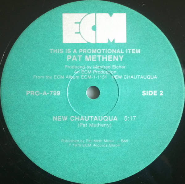 Pat Metheny - New Chautauqua (12", Advance, Promo) (Very Good Plus (VG+)) - Image 4