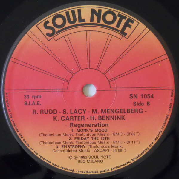 Roswell Rudd - Steve Lacy - Misha Mengelberg - Kent Carter - Han Bennink - Regeneration (LP, Album) (Near Mint (NM or M-)) - Image 4