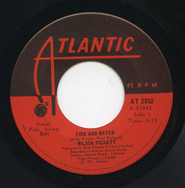Wilson Pickett - Fire And Water (7") (Very Good Plus (VG+))