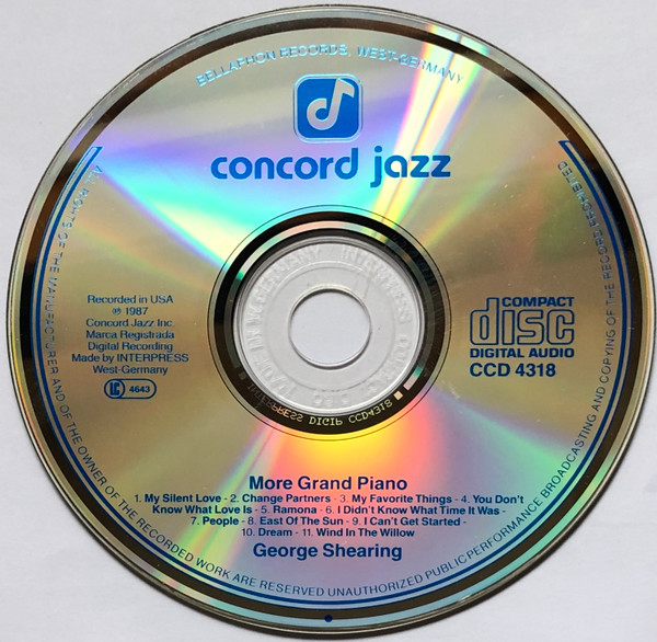George Shearing - More Grand Piano (CD, Album) (Near Mint (NM or M-)) - Image 3