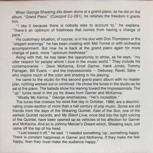 George Shearing - More Grand Piano (CD, Album) (Near Mint (NM or M-)) - Image 4