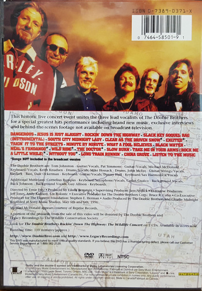 The Doobie Brothers - Rockin' Down The Highway: The Wildlife Concert (DVD-V, Multichannel, NTSC) (Mint (M)) - Image 2