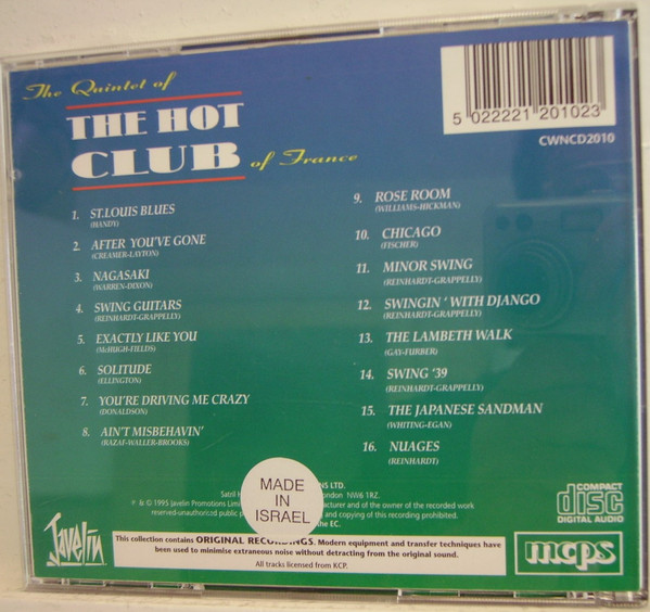 The Quintet Of The Hot Club Of France* - The Quintet Of The Hot Club Of France (CD, Comp) (Near Mint (NM or M-)) - Image 3