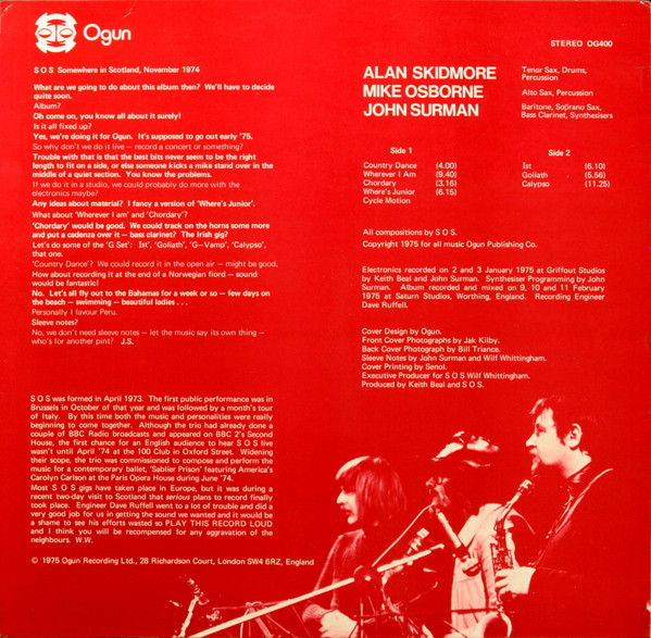 S. O. S. - S. O. S. (LP, Album) (Near Mint (NM or M-)) - Image 2