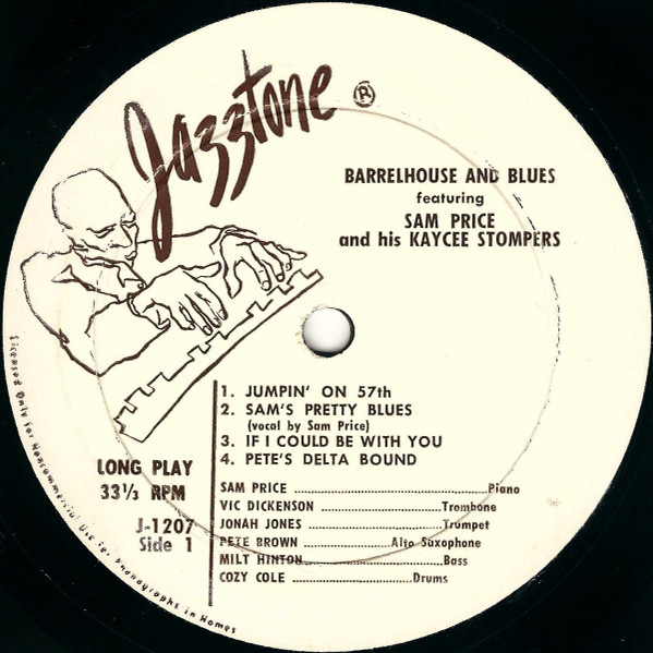 Sam Price And His Kaycee Stompers - Barrelhouse And Blues (LP, Album) (Very Good (VG)) - Image 3