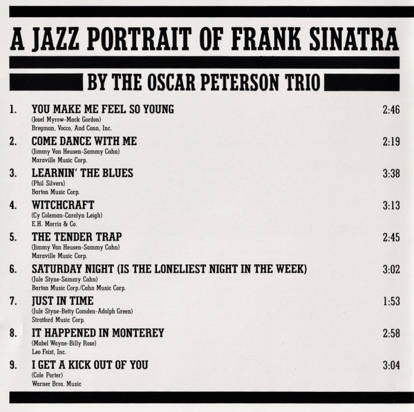 The Oscar Peterson Trio - A Jazz Portrait Of Frank Sinatra (CD, Album, RE, Pol) (Near Mint (NM or M-)) - Image 5