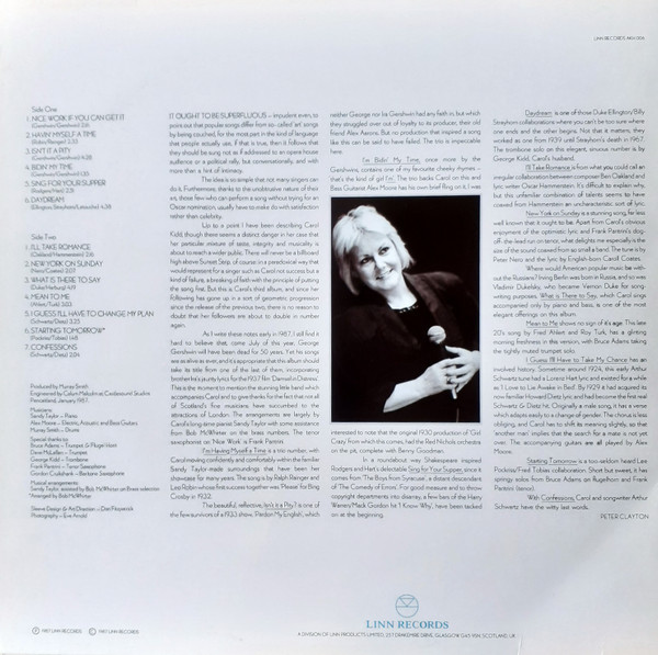 Carol Kidd - Nice Work (LP, Album) (Very Good Plus (VG+)) - Image 2