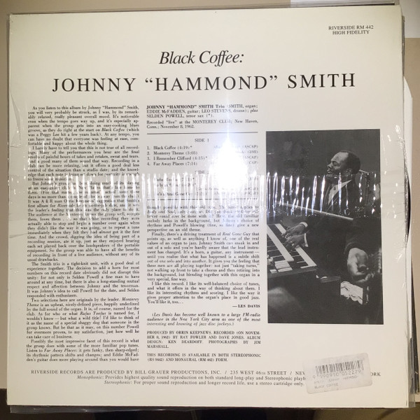 Johnny Hammond - Black Coffee (LP, Album, Mono, RE) (Near Mint (NM or M-)) - Image 2