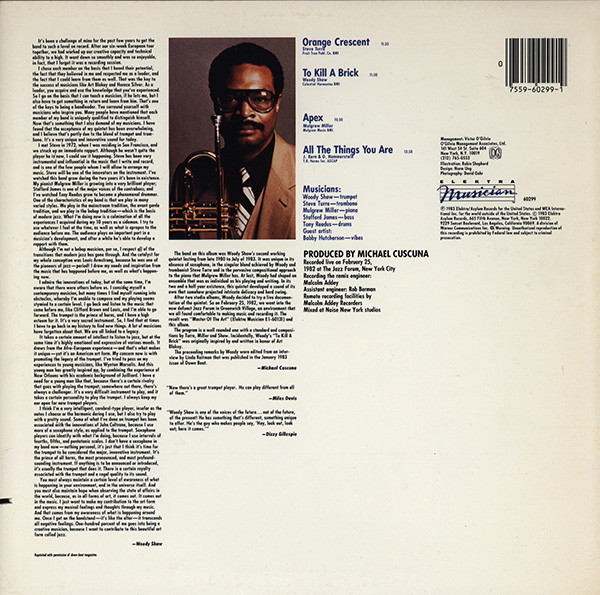Woody Shaw - Night Music (LP, Album, SP ) (Very Good Plus (VG+)) - Image 2