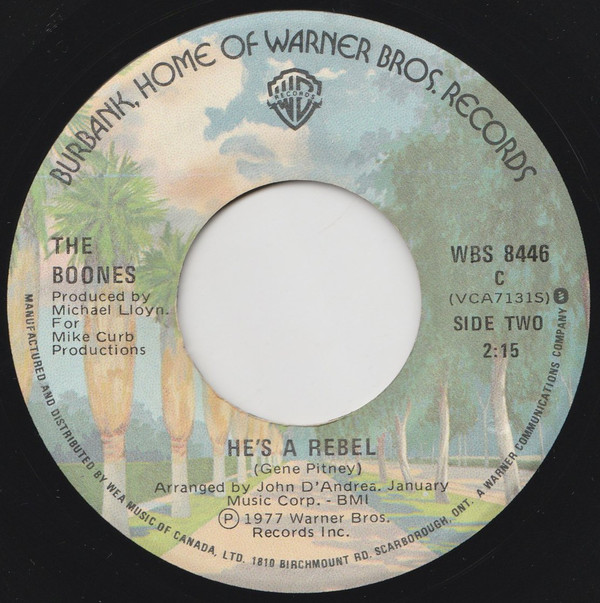 Debby Boone / The Boones - You Light Up My Life / He's A Rebel (7", Single) (Very Good Plus (VG+)) - Image 2