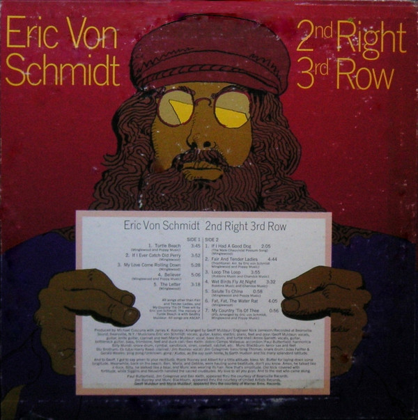 Eric Von Schmidt - 2nd Right 3rd Row (LP, Album, All) (Very Good Plus (VG+)) - Image 2