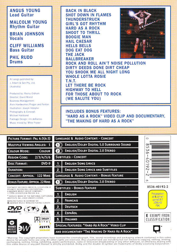 AC/DC - No Bull (Live - Plaza De Toros, Madrid) (DVD-V, Copy Prot., Multichannel, PAL, Dol) (Mint (M)) - Image 2