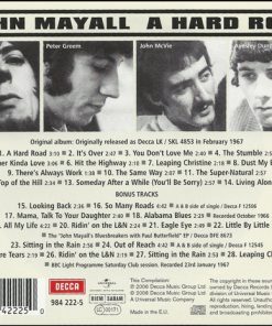 Alternative view of John Mayall And The Bluesbreakers* - A Hard Road (CD, Album, Mono, RE, RM, Red) (Near Mint (NM or M-))