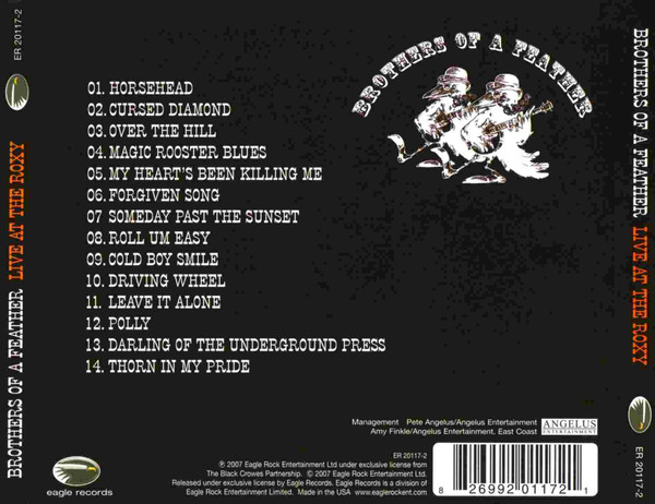 Brothers Of A Feather Featuring Chris* & Rich Robinson - Live At The Roxy (CD, Album) (Mint (M)) - Image 2