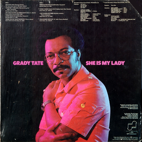 Grady Tate - She Is My Lady (LP, Album, Pit) (Very Good Plus (VG+)) - Image 2