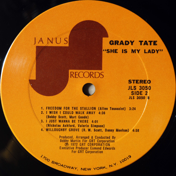 Grady Tate - She Is My Lady (LP, Album, Pit) (Very Good Plus (VG+)) - Image 4