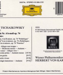 Alternative view of Tschaikowsky* / Wiener Philharmoniker / Herbert von Karajan - Symphonie No.6 »Pathetique« (CD, Album) (Near Mint (NM or M-))