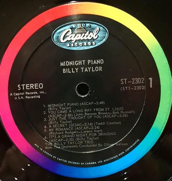Billy Taylor - Midnight Piano (LP, Album) (Near Mint (NM or M-)) - Image 2