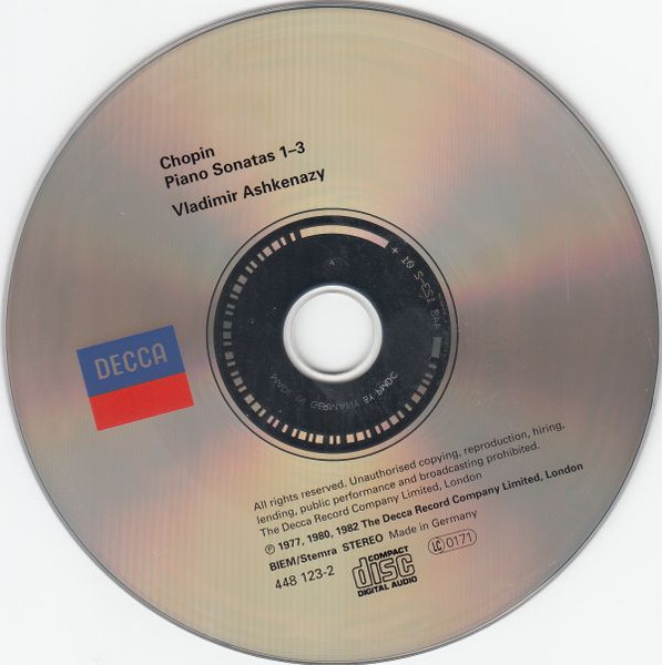 Chopin* / Vladimir Ashkenazy - Piano Sonatas 1-3 (CD, Comp) (Near Mint (NM or M-)) - Image 3