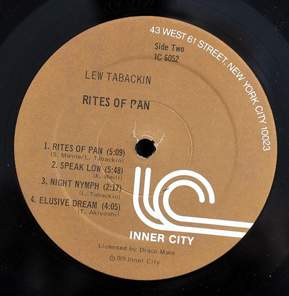 Lew Tabackin - Rites Of Pan (LP, Album) (Very Good Plus (VG+)) - Image 4